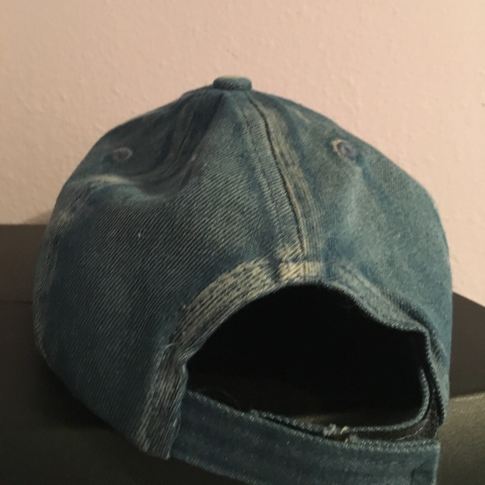 Denim Hello Baseball Cap - Picture 4 of 5